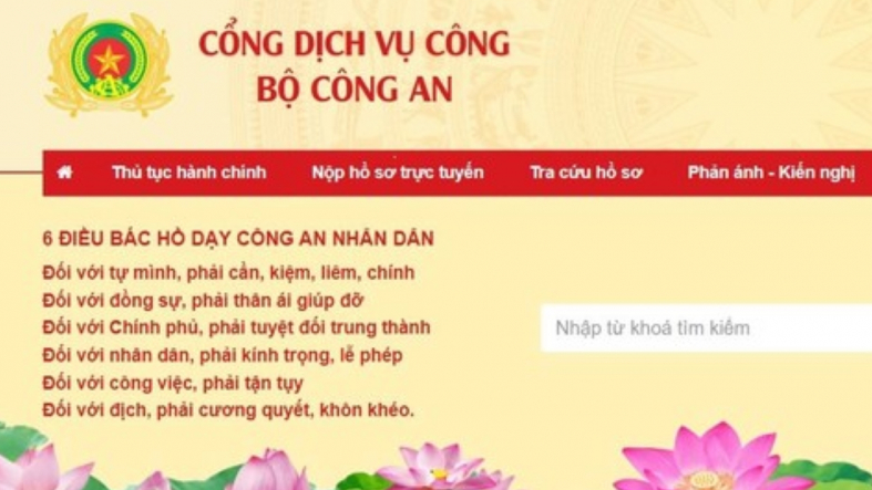 Bộ Công an: Phê duyệt Danh mục dịch vụ công trực tuyến toàn trình, một phần